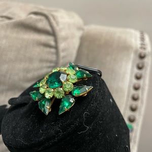 Gorgeous green stones pin